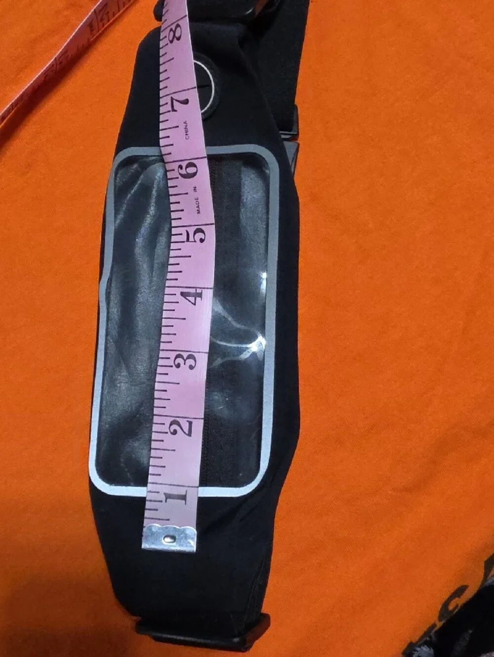Source Unknown Black & Gray Running Waist Phone Belt with Clear Window